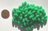 100 9x6mm Acrylic Opaque Green Ovals